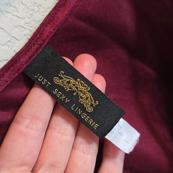 Just Sexy Lingerie Red Lace Tank Top - Picture 2 of 3